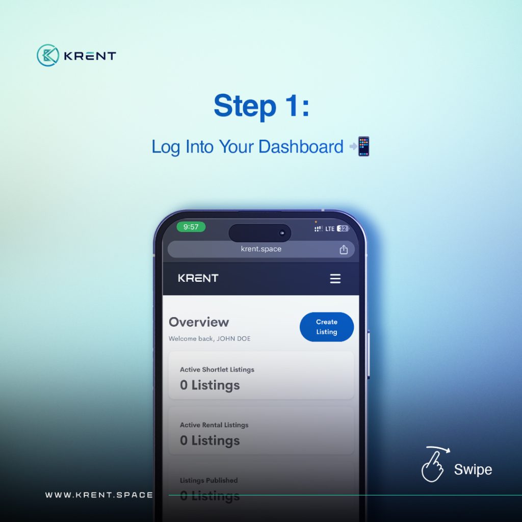 How to list your properties on Krent 1