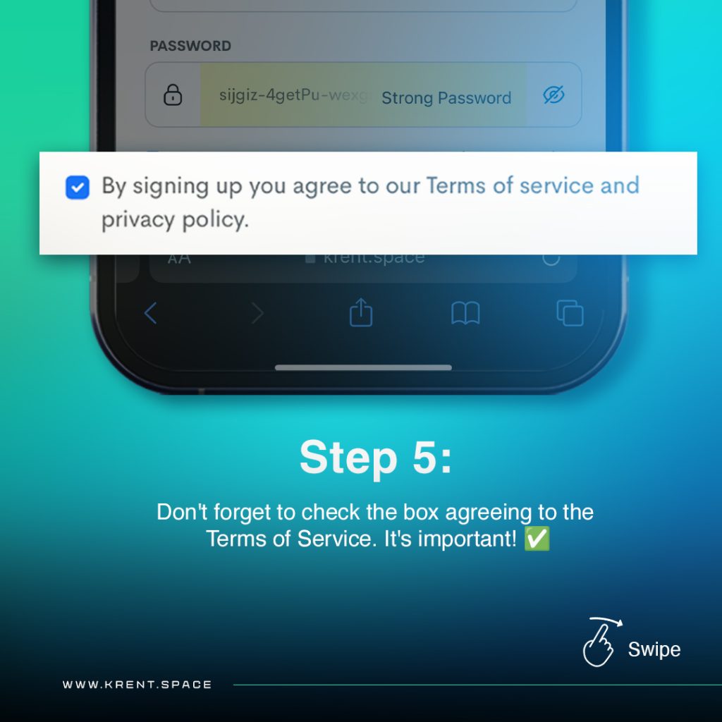 How to sign up on Krent