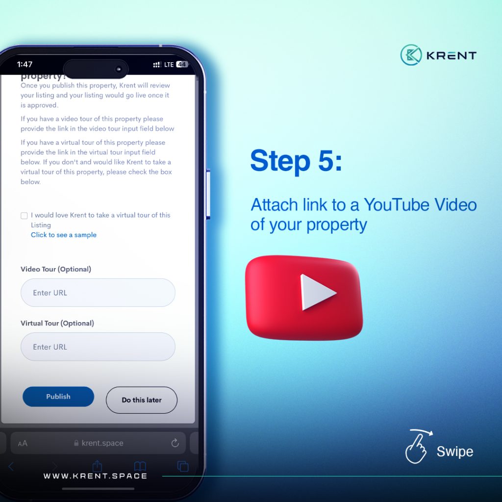How to list your properties on Krent 5